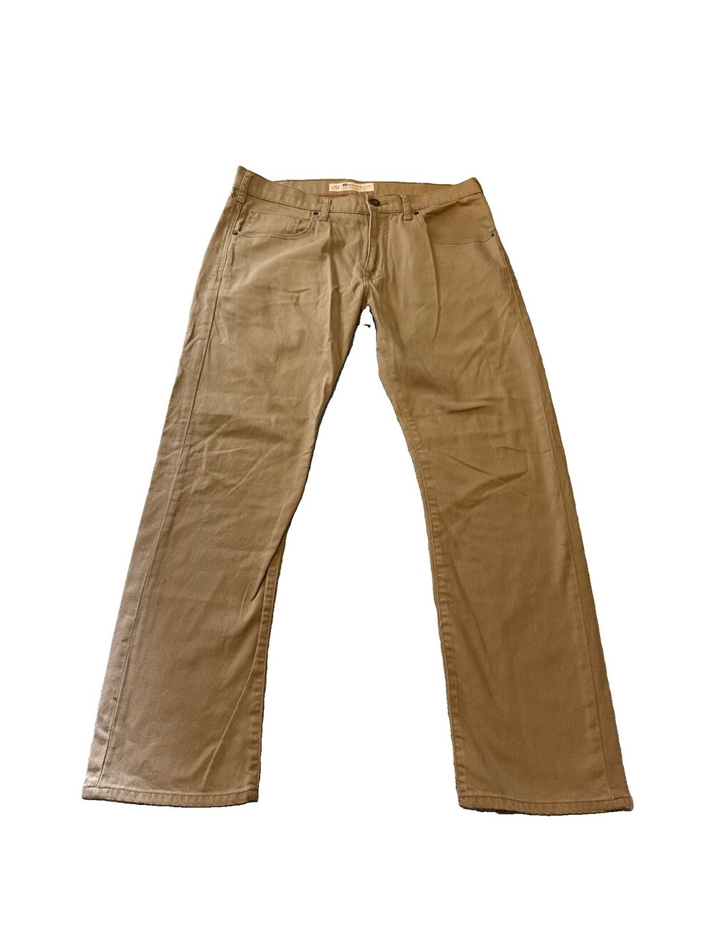 Lee Modern Series Mens Pants 34x30 Slim Fit Straight Leg L252 Tan Khaki Chino 34